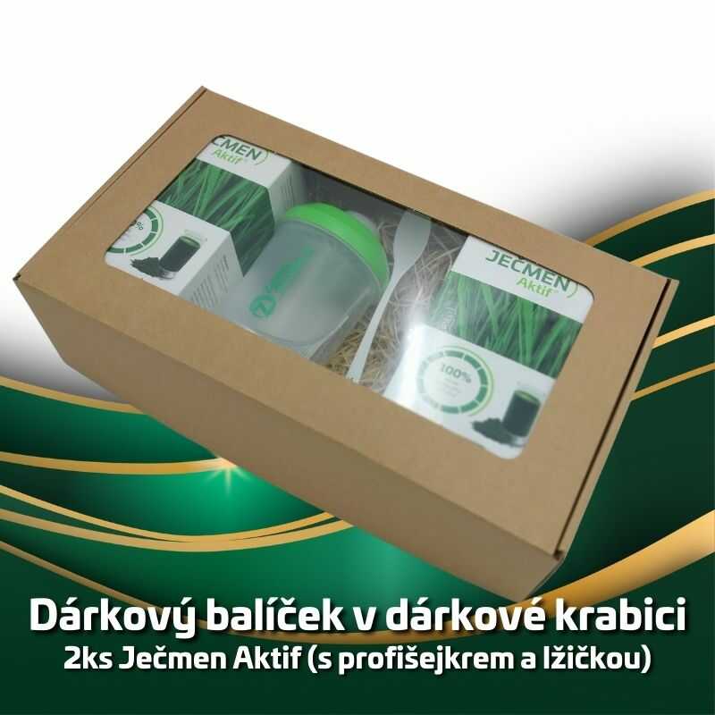 Dárkový balíček 2ks Ječmen Aktif (s profišejkrem a lžičkou)