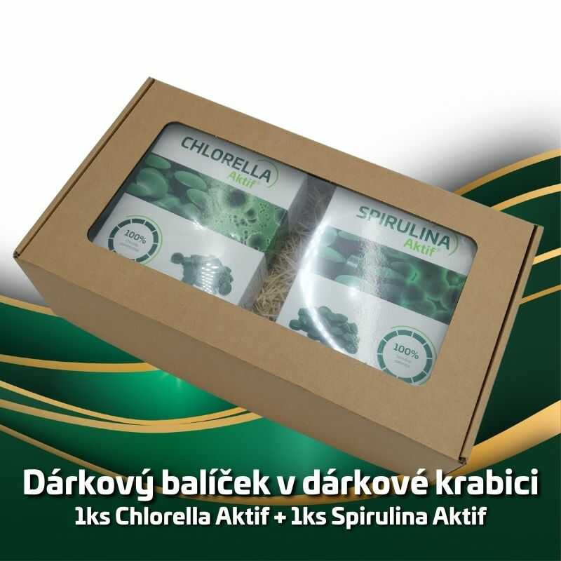 Dárkový balíček 1ks Chlorella Aktif + 1ks Spirulina Aktif