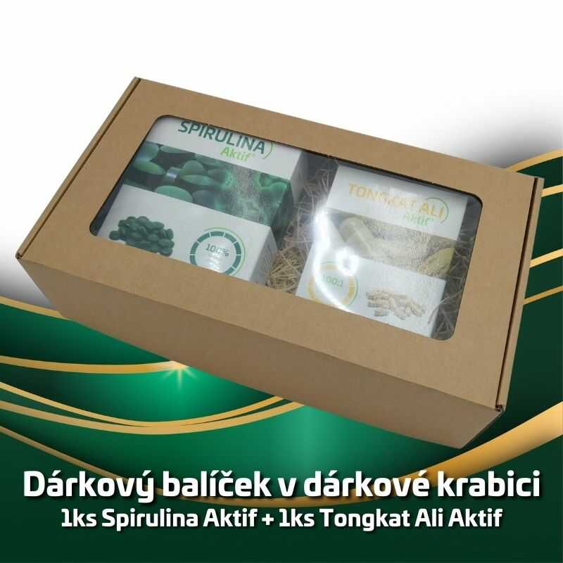 Dárkový balíček 1ks Spirulina Aktif + 1ks Tongkat Ali Aktif