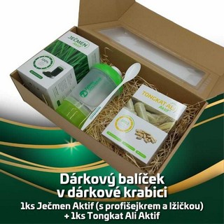 Dárkový balíček 1ks Ječmen Aktif (s profišejkrem a lžičkou) + 1ks Tongkat Ali Aktif
