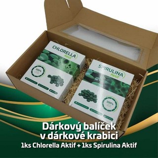 Dárkový balíček 1ks Chlorella Aktif + 1ks Spirulina Aktif