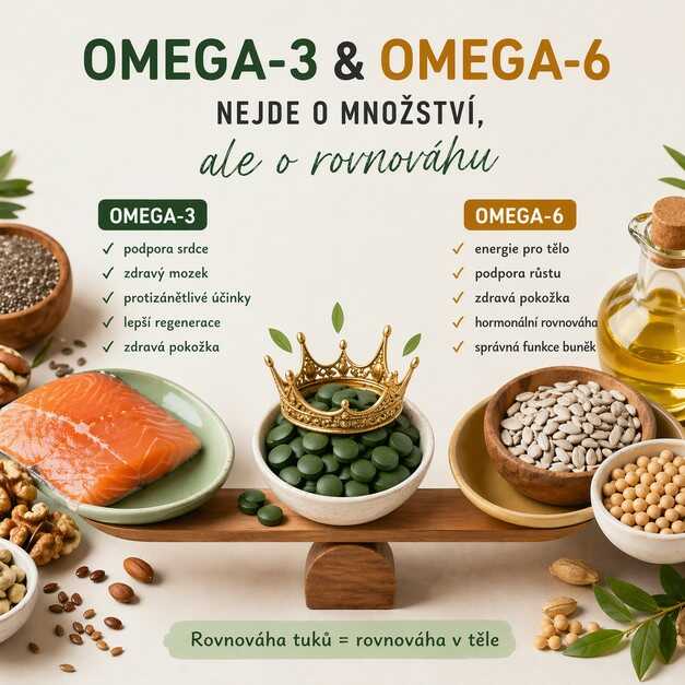 zdroj Omega 3 a Omega 6 je Spirulina Aktif